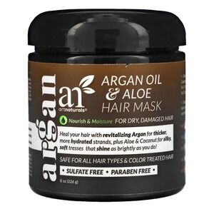 NEW ArtNaturals Argan Oil Aloe Hair Mask 8oz Deep Conditioning Repair Treatment